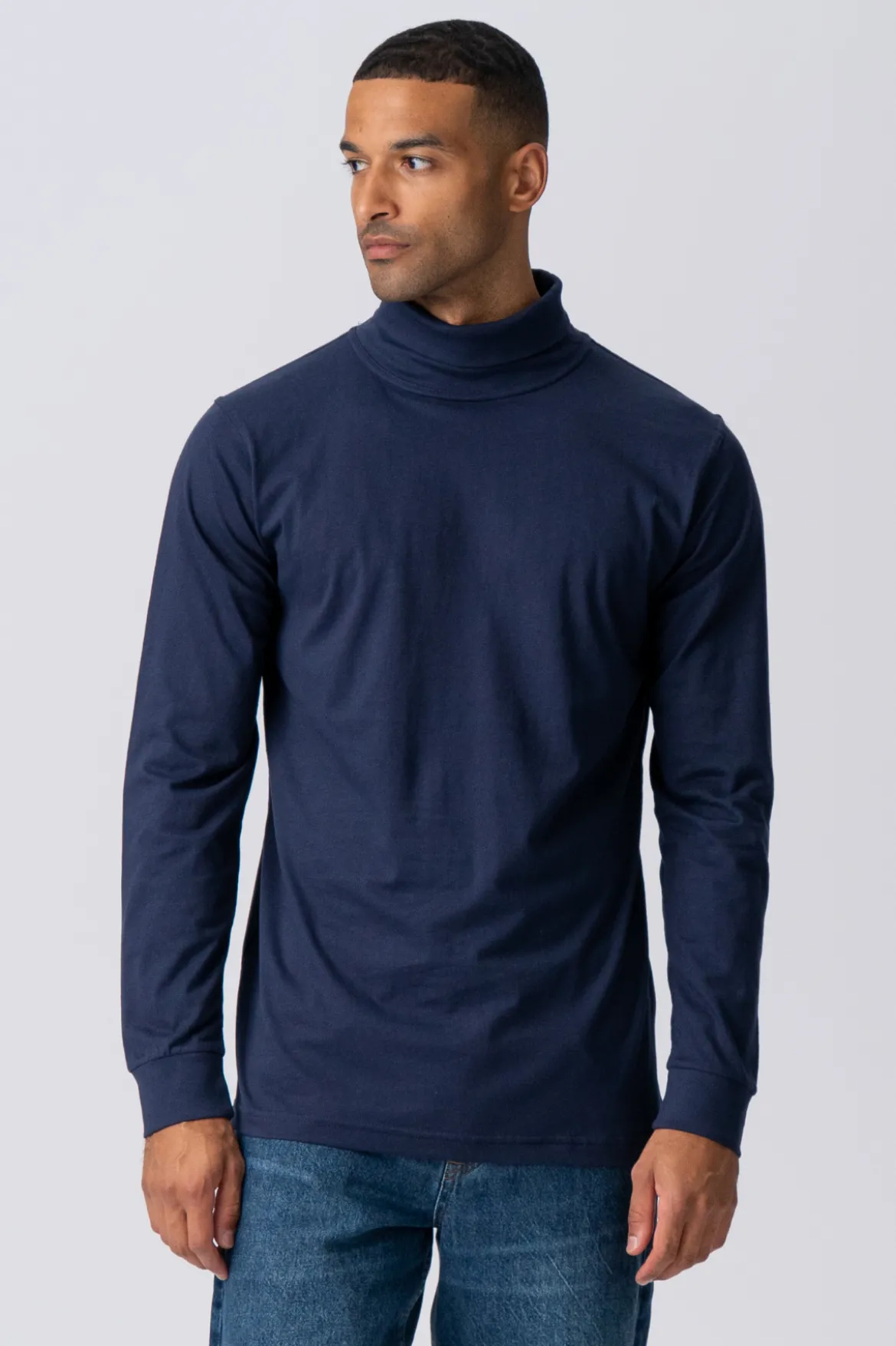 Rullekrave trøje - Navy