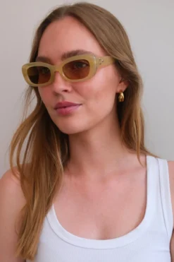 Saga Solbriller - Beige