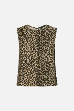 Salume Denim Top - White Pepper Leo