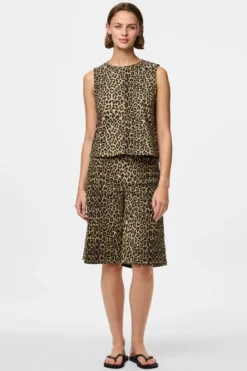 Salume Denim Top - White Pepper Leo