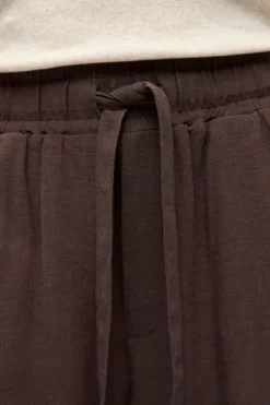 Sanne Wide Shorts - Seal Brown