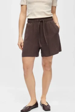 Sanne Wide Shorts - Seal Brown