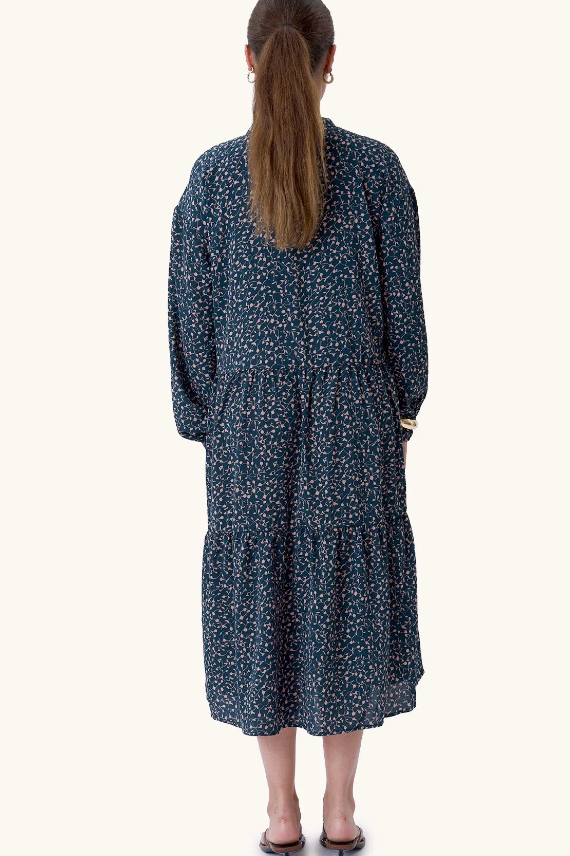 Sara langærmet kjole - Grøn