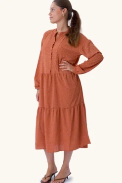 Sara langærmet kjole - Rosa