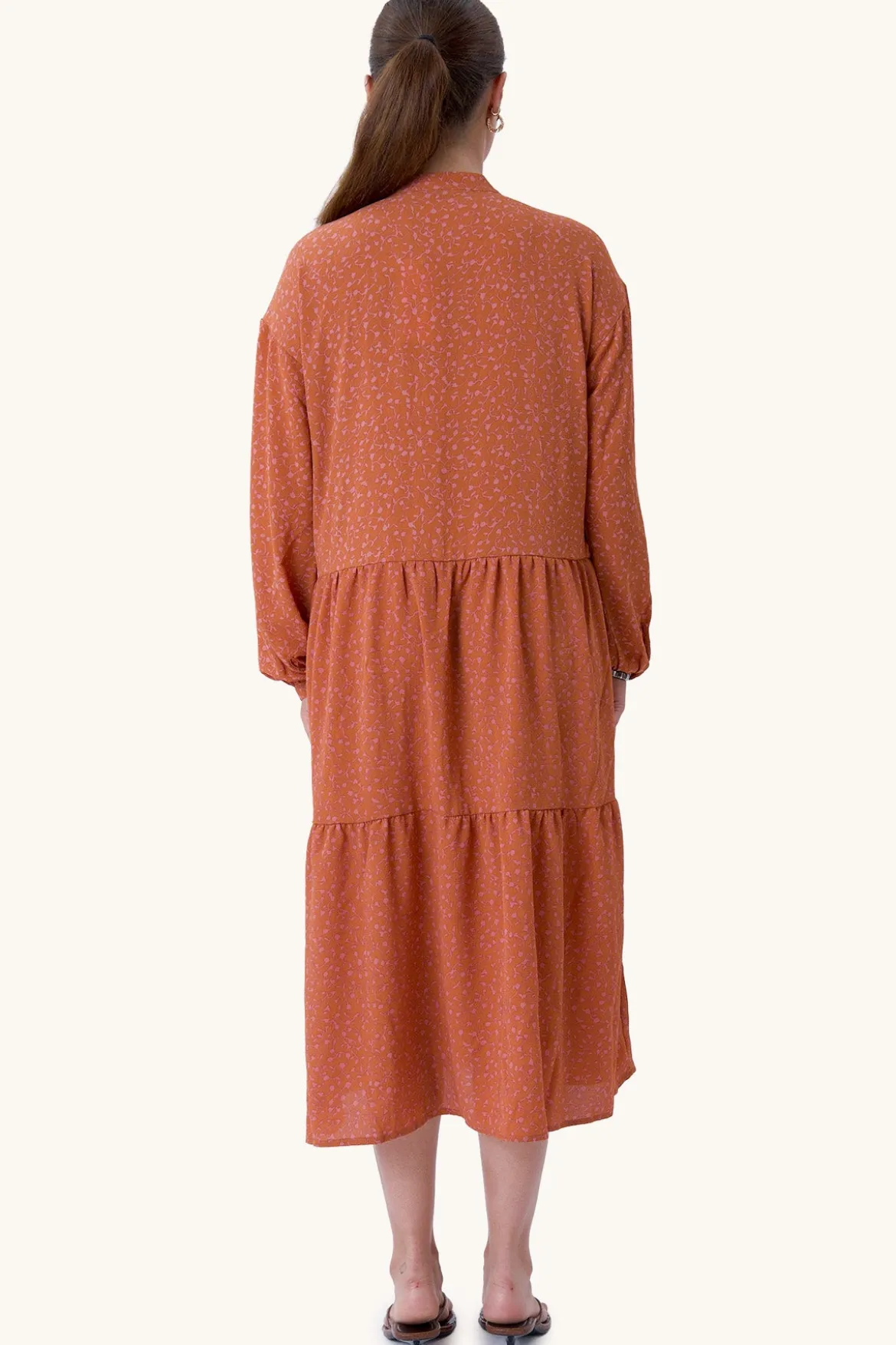 Sara langærmet kjole - Rosa
