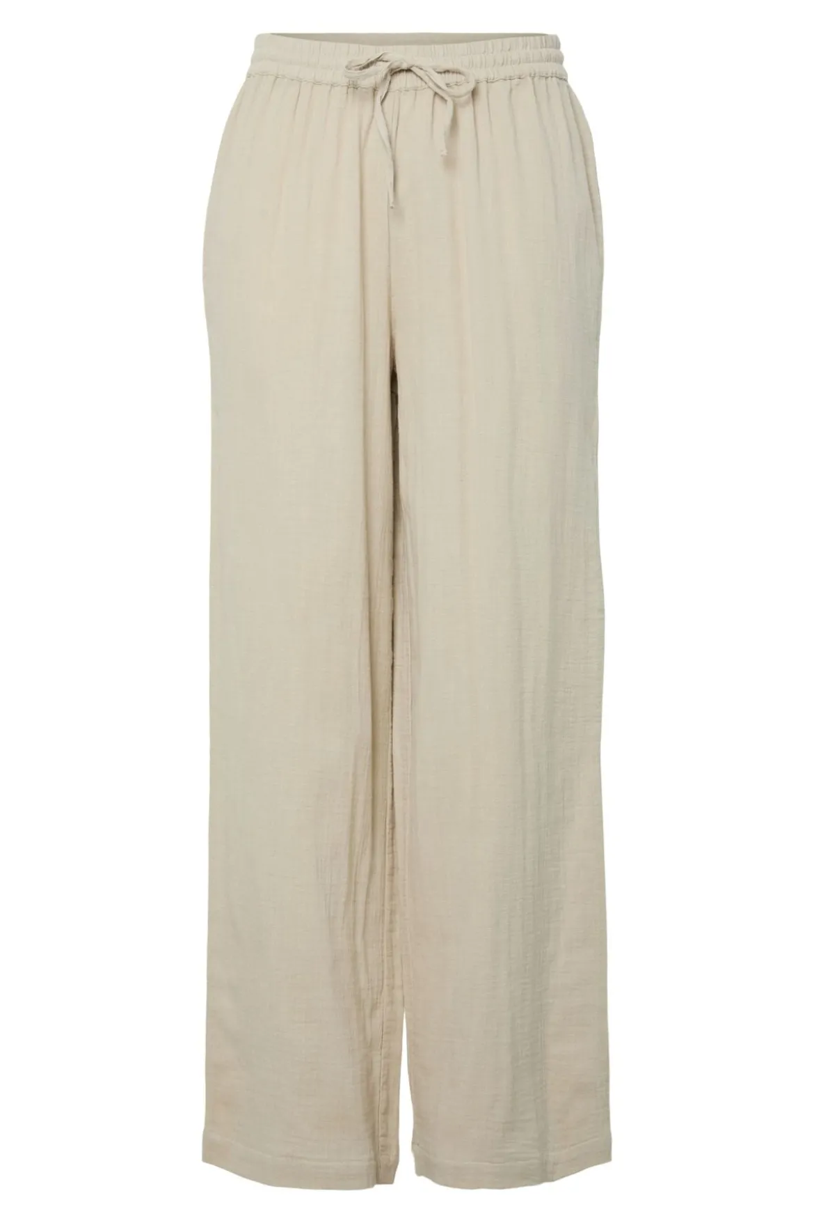 Sastina High-Waisted Wide Pants - Silver Lining