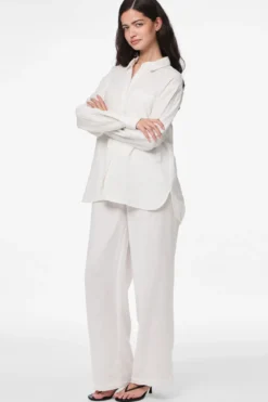 Sastina Højtaljede Wide Pants - Cloud Dancer