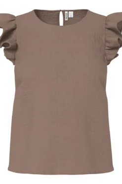 Sastina O-Neck Top - Coffee Quartz