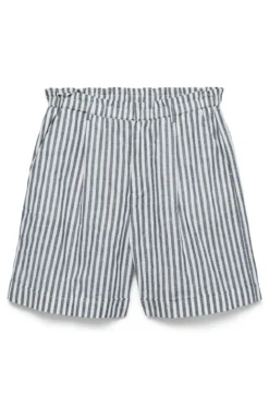 Selma Shorts - Navy Stribet - Snow White