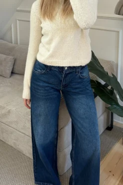 Serena Baggy Jeans - Mellemblå