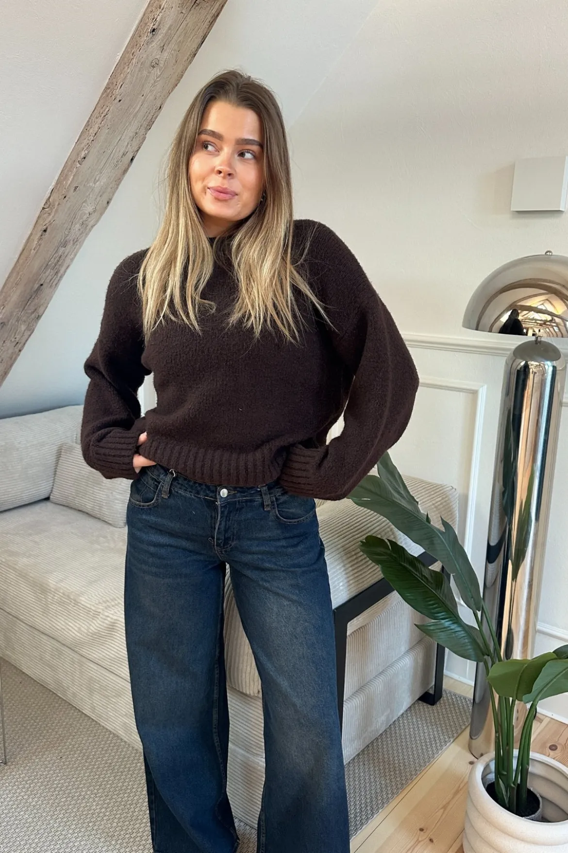 Serena Baggy Jeans - Mørkeblå