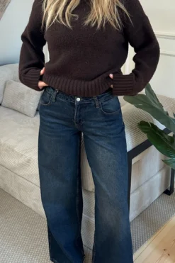 Serena Baggy Jeans - Mørkeblå