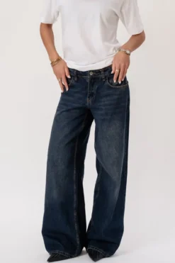 Serena Baggy Jeans - Mørkeblå