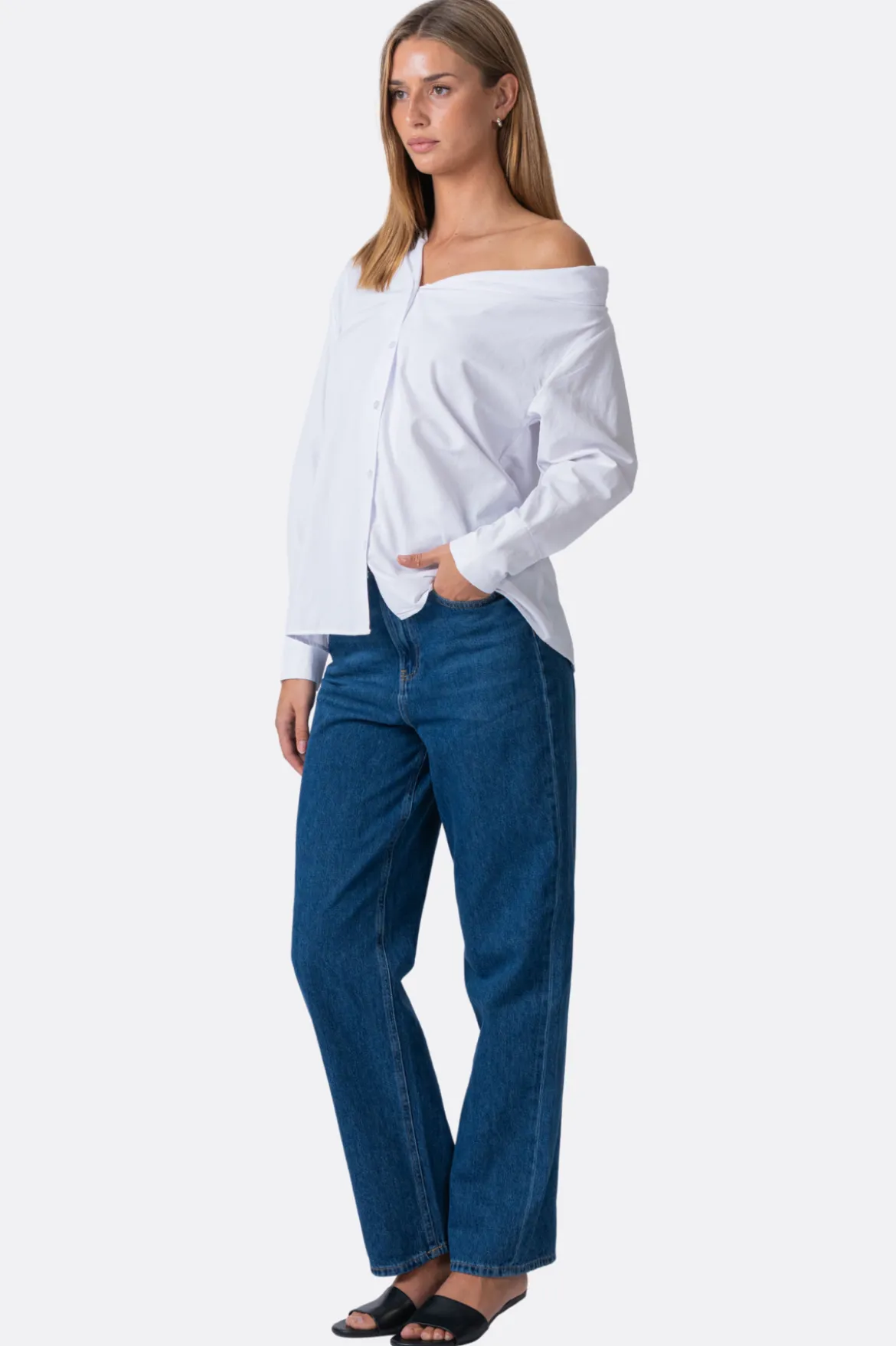 Serena Oversized Skjorte - Hvid