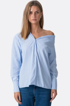 Serena Oversized Skjorte - Lyseblå