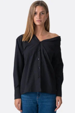 Serena Oversized Skjorte - Sort