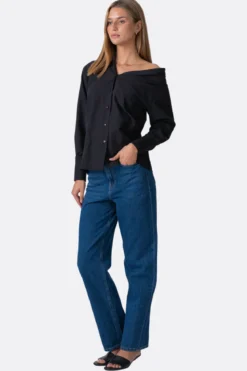 Serena Oversized Skjorte - Sort