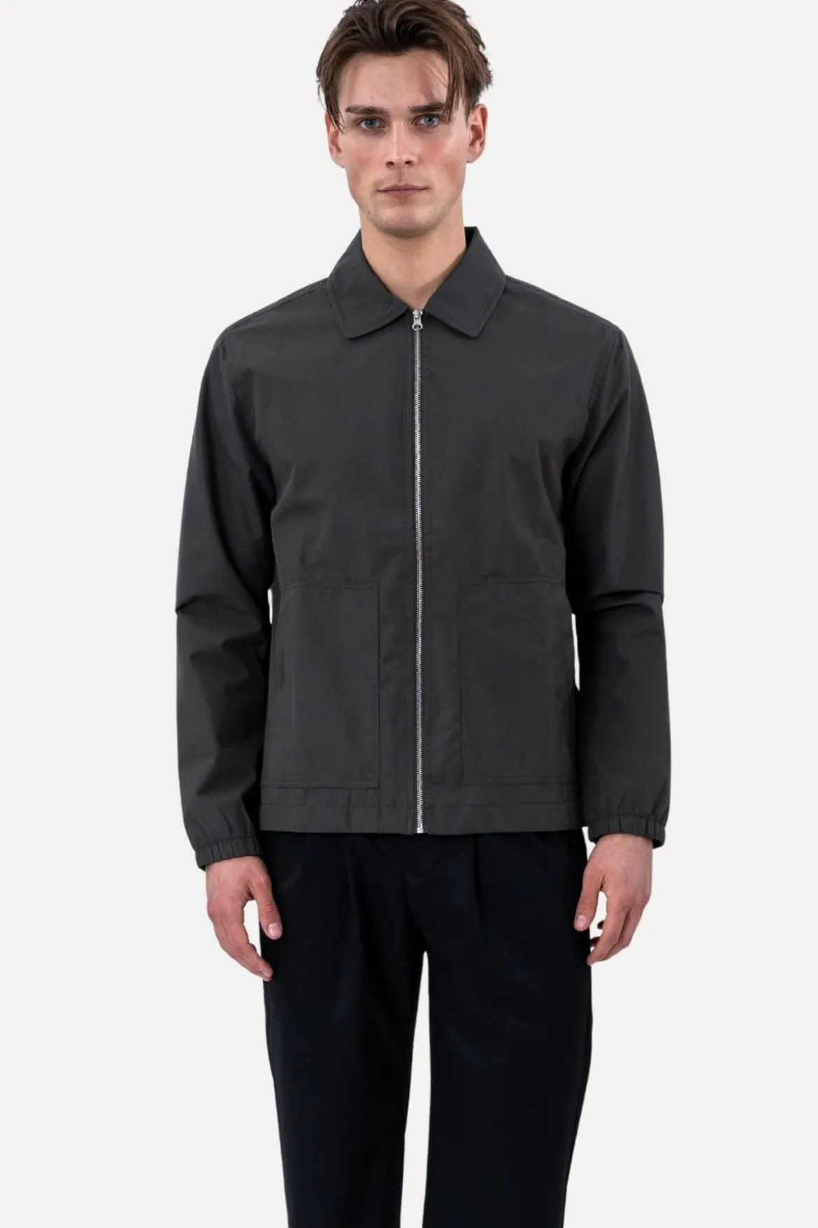 Short Zip Jacket - Grå