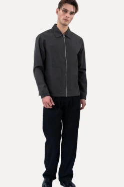 Short Zip Jacket - Grå
