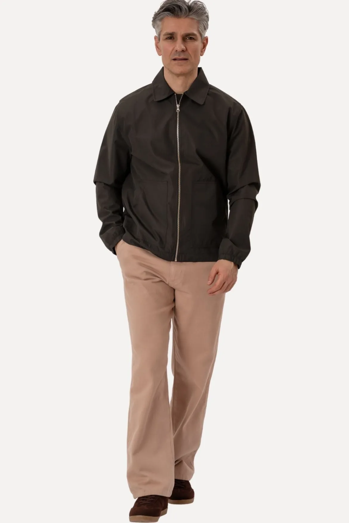 Short Zip Jacket - Mørkegrøn