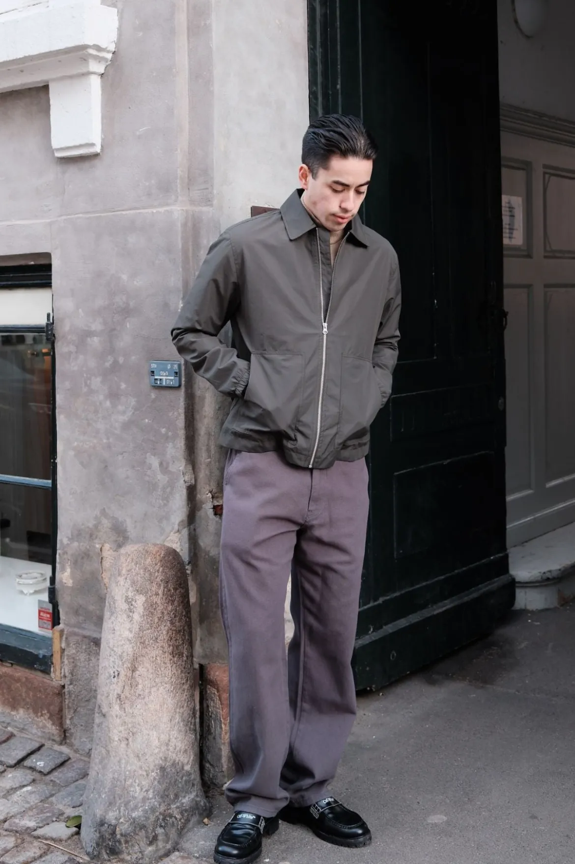 Short Zip Jacket - Mørkegrøn