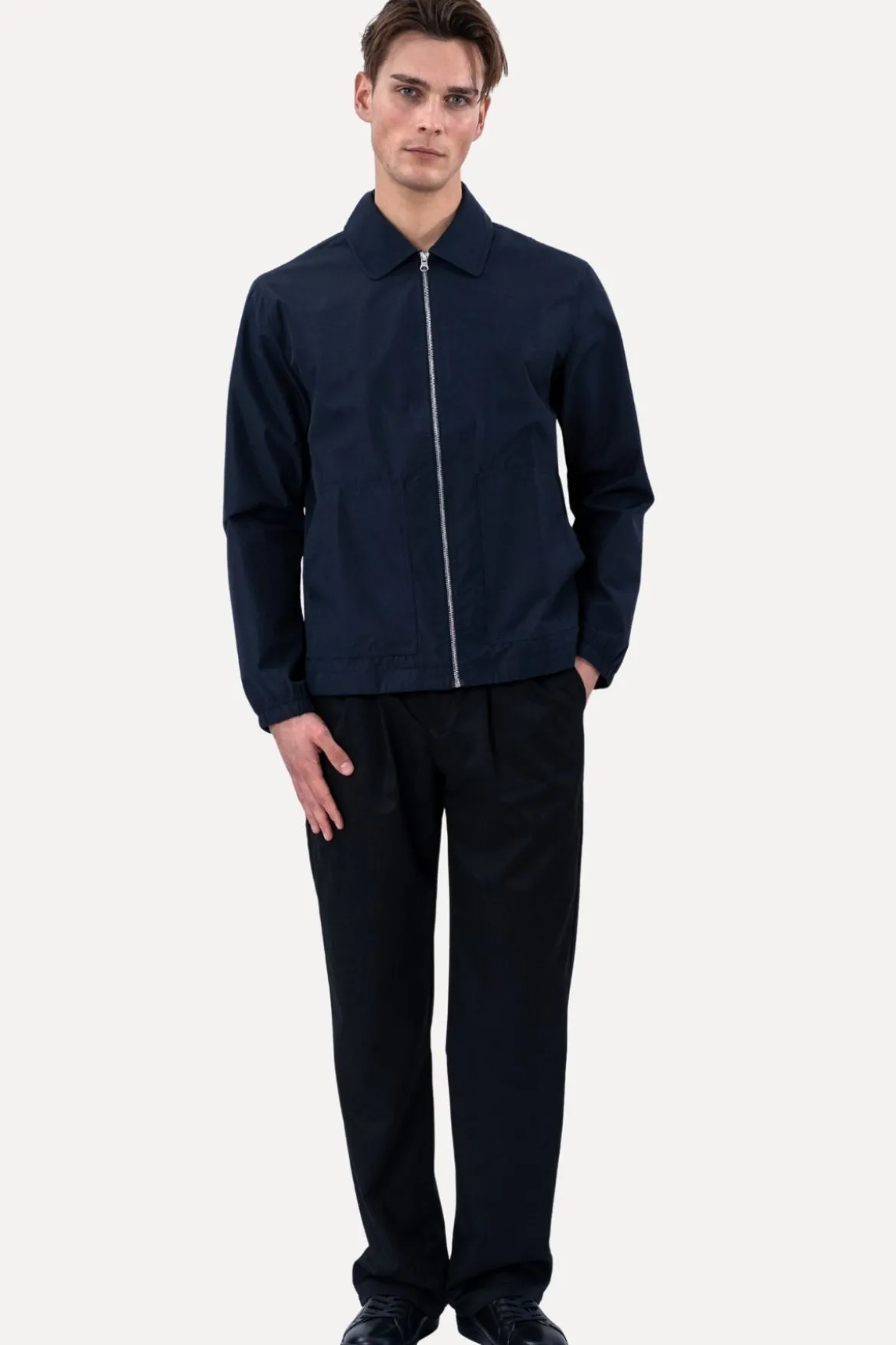Short Zip Jacket - Navy