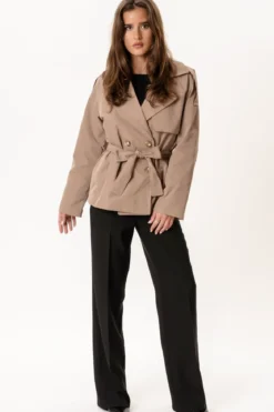 Sia Short Trenchcoat - Camel