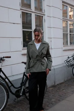 Sia Short Trenchcoat - Khaki