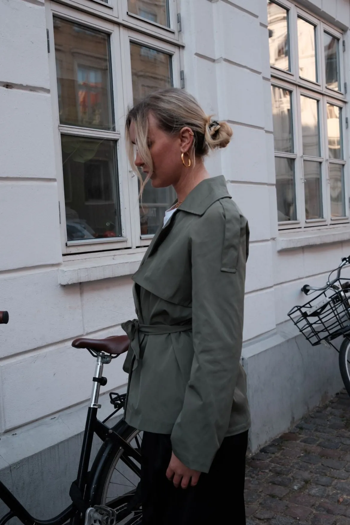 Sia Short Trenchcoat - Khaki