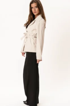 Sia Short Trenchcoat - Off White