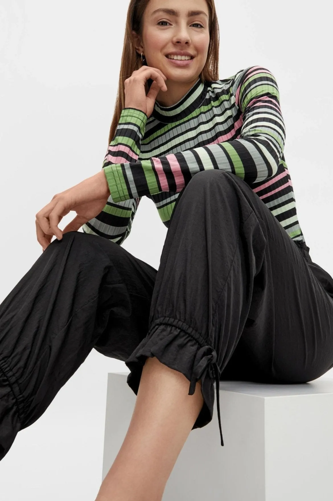 Silena High Waist Pants - Sort