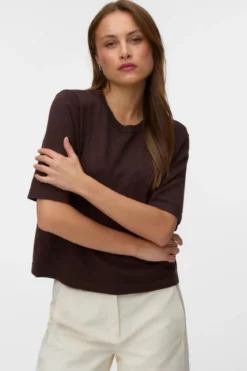 Silje 2/4 O-Nck Oversize Pull - Chocolate Torte
