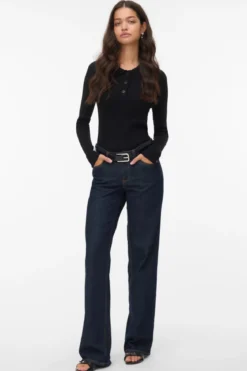 Silje Poloneck Pullover - Sort