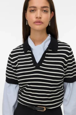 Silje Poloneck Pullover - Sort