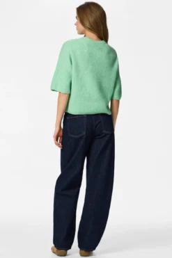 Silly O-Neck Knit Cardigan - Sprucestone Melange