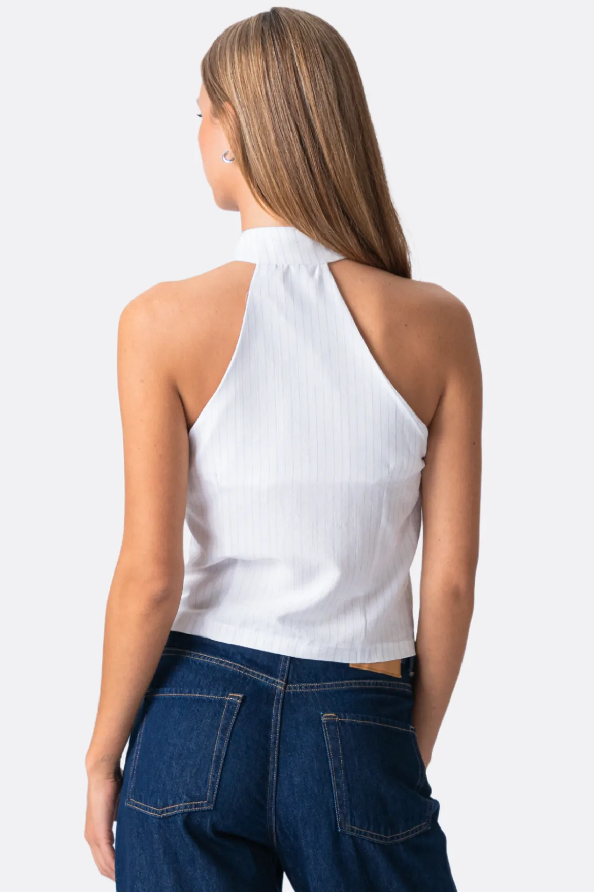 Silva Stribet Top - Hvid