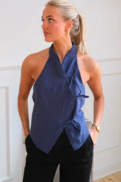 Silva Stribet Top - Navy