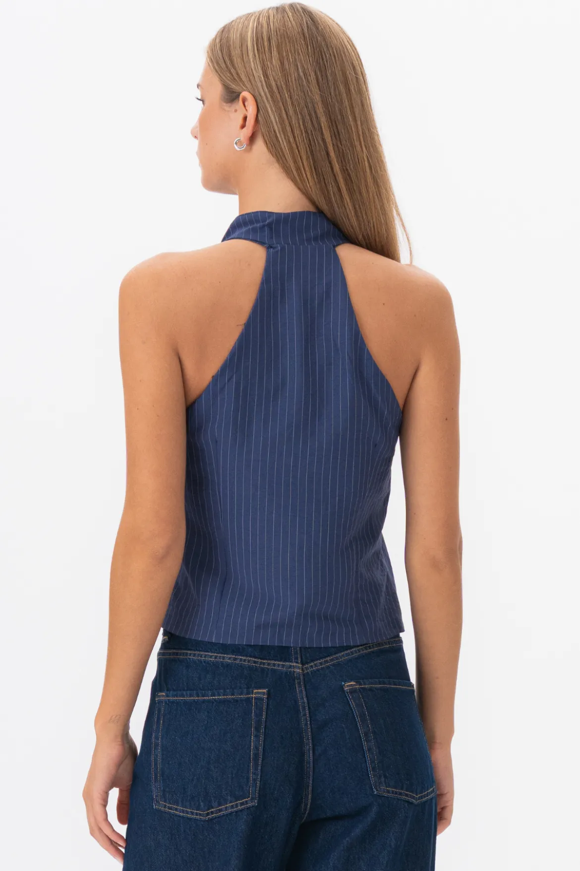 Silva Stribet Top - Navy