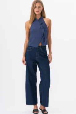 Silva Stribet Top - Navy
