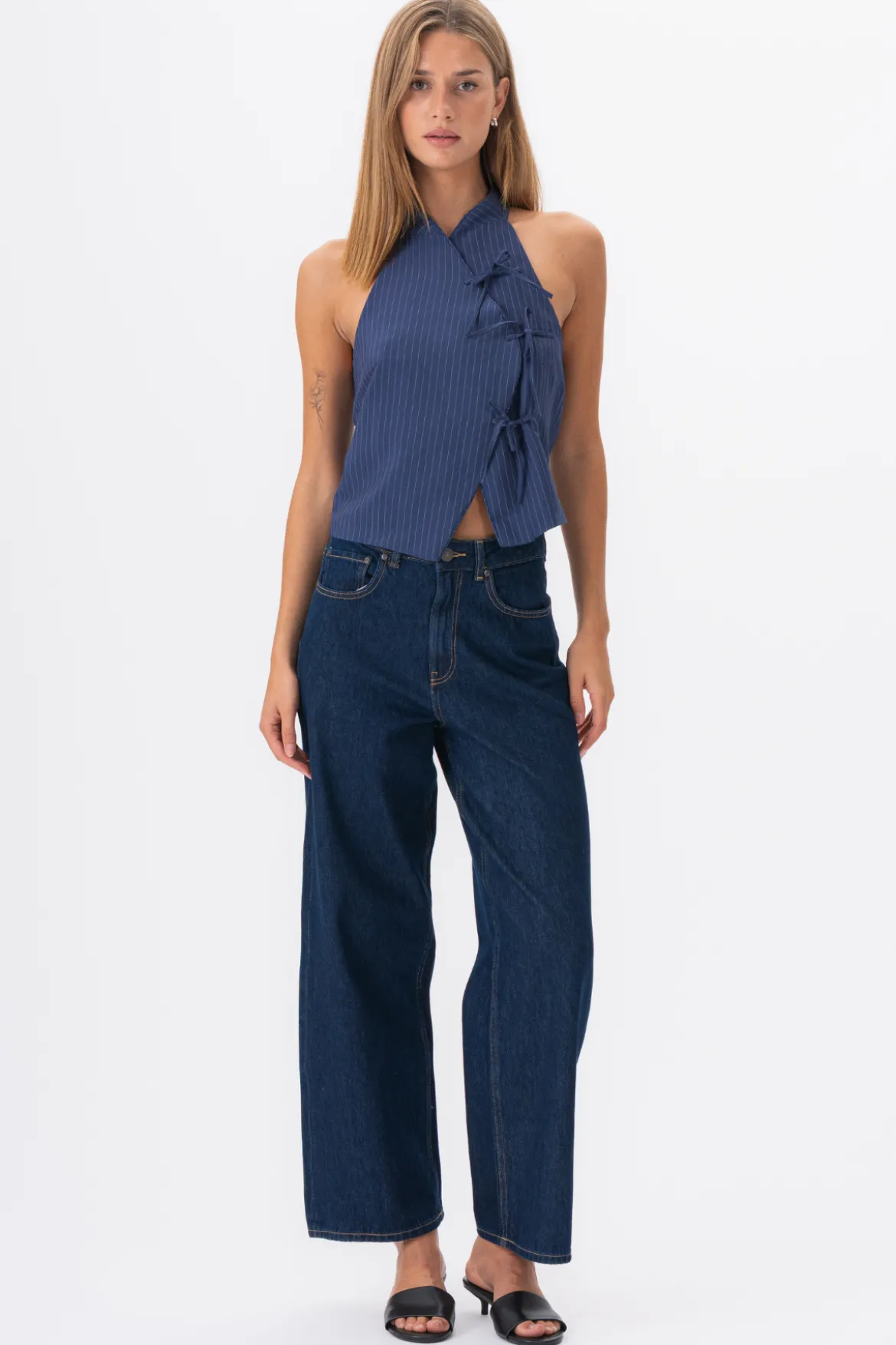 Silva Stribet Top - Navy