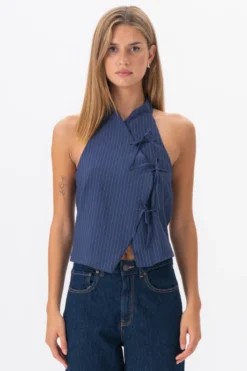Silva Stribet Top - Navy