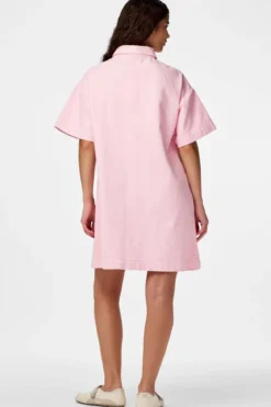 Sky A-Shape Denim Kjole - Roseate Spoonbill