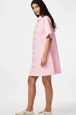 Sky A-Shape Denim Kjole - Roseate Spoonbill