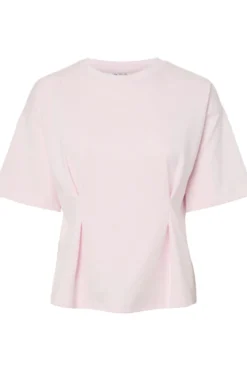 Skylar O-Neck Fitted Tee - Cradle Pink