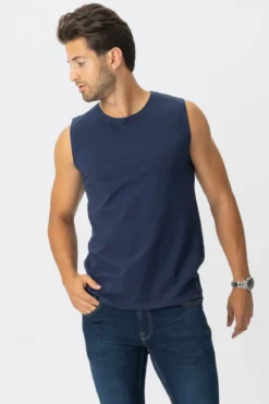 Sleeveless Tee - Navy