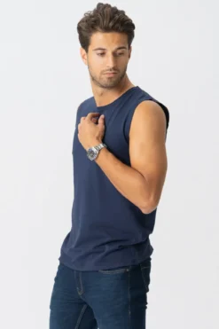 Sleeveless Tee - Navy