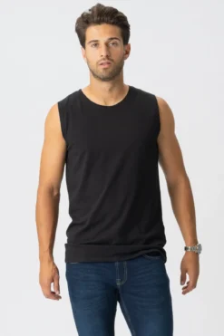 Sleeveless Tee - Sort