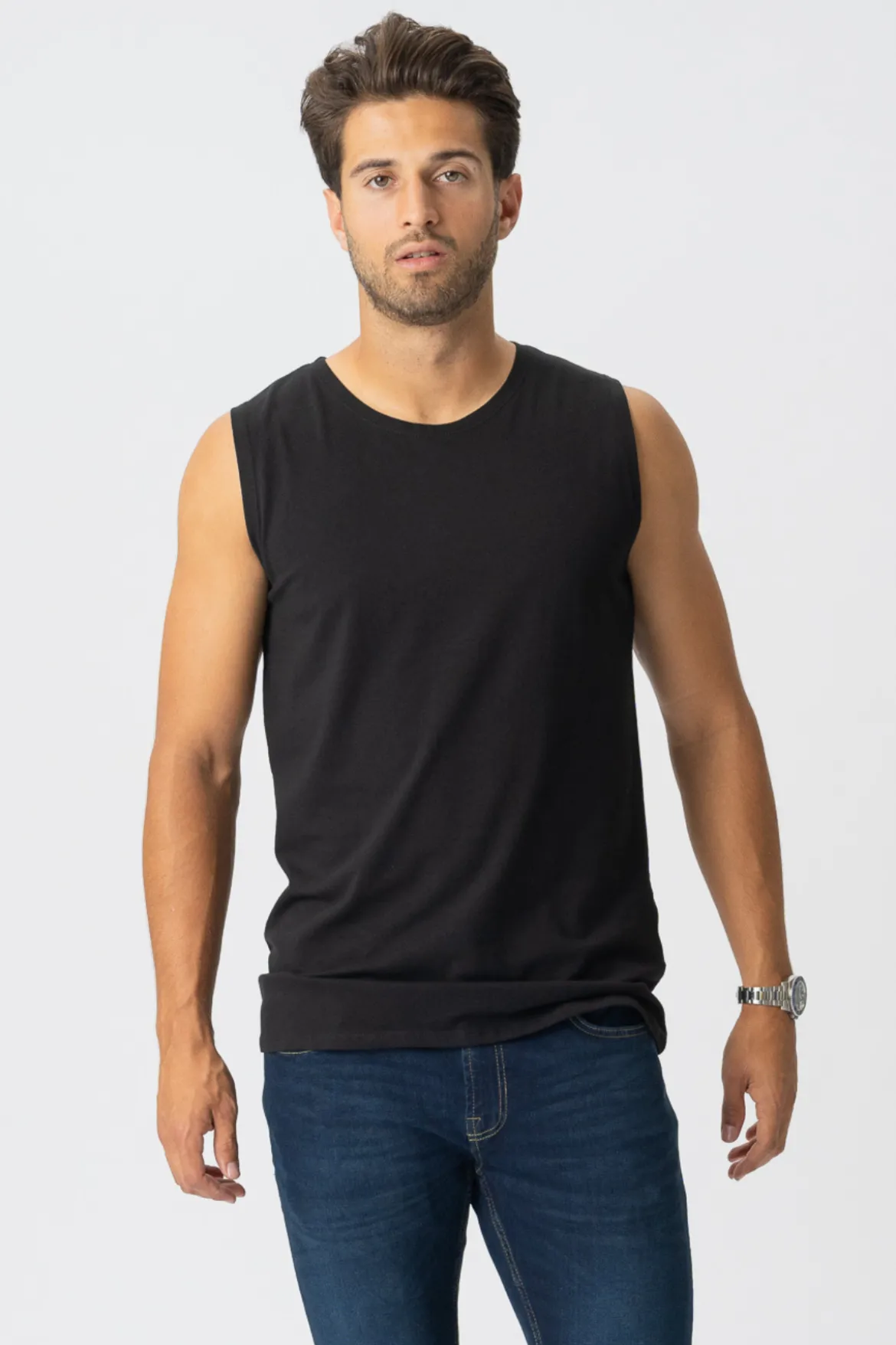 Sleeveless Tee - Sort