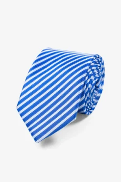 Slips - Hvid/Blå Stribet