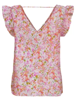Star Frill V-Neck Bluse - Tofu Darling Ditsy